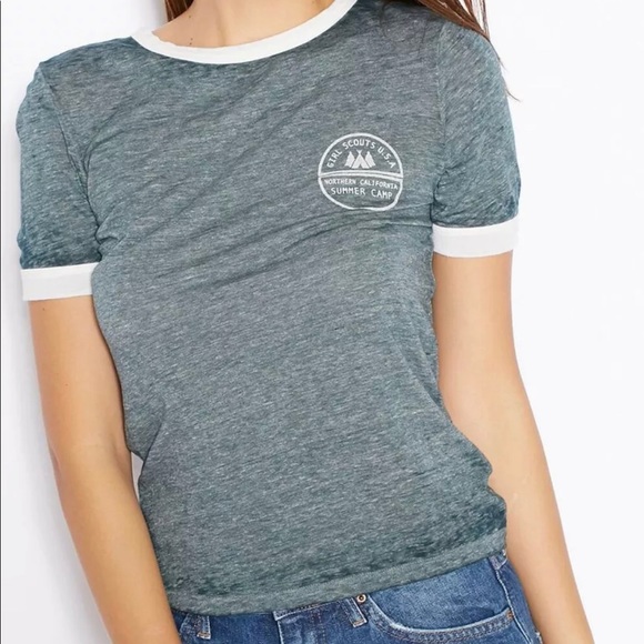 Topshop Tops - TOPSHOP SMALL GIRLSCOUT TEE
